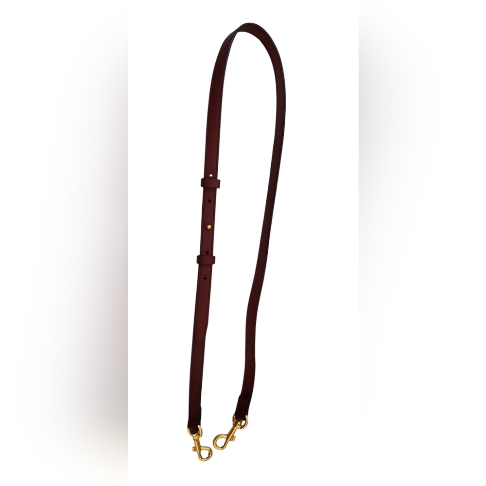 TORY BURCH New York Burgandy Leather Block-T Shoulder Crossbody Handbag - Picture 15 of 16